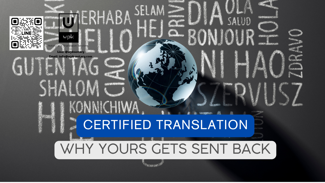 Certified translation in Thailand: why yours gets sent back